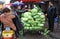 Pengzhou, China: Farmer Selling Cabbages