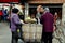 Pengzhou, China: Farmer Selling Cauliflowers