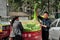 Pengzhou, China: Farmers with Green Garlic