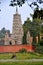 Pengzhou, China: Five Star Pagoda at Temple