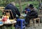 Pengzhou, China: Four Men Playing Cards