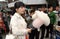 Pengzhou, China: Girl with Cotton Candy