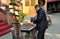 Pengzhou, China: Man Lighting Incense Sticks