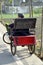 Pengzhou, China: Man Resting in Bicycle Cart