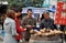 Pengzhou, China: Man Selling Sweet Potatoes