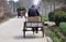 Pengzhou, China: Old Man with Bicycle Cart