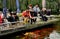 Pengzhou, China: People Feeding Goldfish