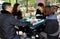 Pengzhou, China: People Playing Mahjong