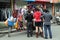 Pengzhou, China: People Shopping at Bicycle Cart