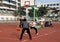 Pengzhou, China: Students Shooting Hoops