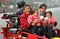 Pengzhou, China: Twins and Family Riding in Motorcycle Cart