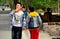 Pengzhou, China: Two Boys Walking on Road