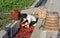 Pengzhou, China: Woman Washing Radishes