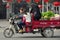 Pengzhou, China: Women in Motorcycle Cart