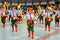 Pengzhou, China: Women\'s Waist Drum Band