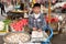 Pengzhou, China: Young Boy Selling Mushrooms