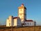 Peniche lighthouse near Cabo Carvoeiro in sunset light