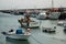 Peniche, Portugal:artesanal fishing boats berthed in the Peniche port