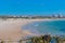 Peniche, Portugal, July 1, 2021: People are enjoying a sunny day