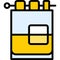 Penicillin Cocktail icon, Alcoholic mixed drink vector