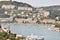 A peninsula with houses and boats in the coast of Croatia