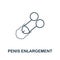 Penis Enlargement icon from plastic surgery collection. Simple line element Penis Enlargement symbol for templates, web