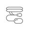Penis prosthesis line outline icon