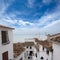 Peniscola downtown old white village Mediterranean houses