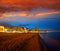 Peniscola skyline beach sunset in Castellon