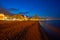 Peniscola skyline beach sunset in Castellon