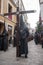 Penitent with his cross, Holy Week in Seville Nazarene Brotherhood of students