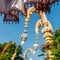Penjor pole for Galungan celebration, Bali Island, Indonesia.