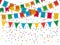 Pennant bunting collection and confetti