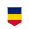 Pennant Flag Icon of Romania