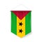 Pennant Flag Icon of Sao Tome and Principe