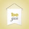 Pennant illustration with motivational quote: `Be you`.