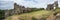 Pennard Castle, Gower, South Wales, UK, panoramic
