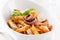 Penne lisce with anchovy