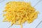 Penne pasta background, close up raw penne pasta rigate pasta uncooked delicious pasta for cooking food
