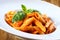 Penne pasta in tomato sauce