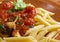 Penne rigata with marinara sauce