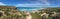 Pennington Bay Beach, panoramic view of Kangaroo Island on a sunny day, Australia
