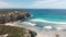 Pennington Bay is a wonderful beach in Kangaroo Island, South Australia. Aerial view from drone