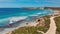 Pennington Bay is a wonderful beach in Kangaroo Island, South Australia. Aerial view from drone