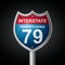pennsylvania 79 route sign. Vector illustration decorative design