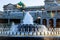 Pennsylvania capital building in Harrisburg. Back side of the with the fountain in the foreground.