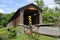 Pennsylvania covered bridge in summer.