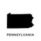 Pennsylvania map icon vector trendy