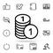 penny in a pile icon. web icons universal set for web and mobile