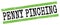 PENNY PINCHING text on green-black grungy lines stamp sign